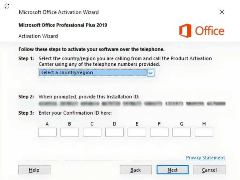 Activar Office por teléfono