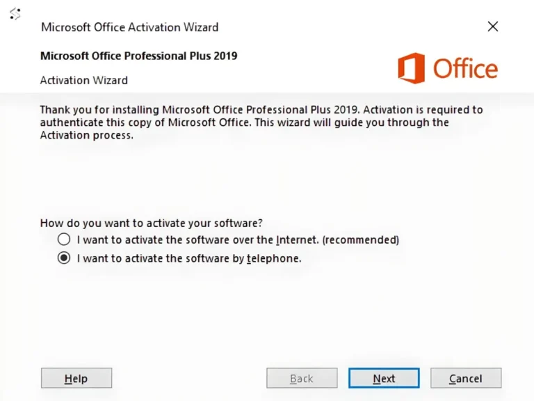 Activar Office por teléfono
