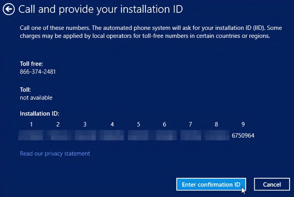 Windows per Telefon aktivieren
