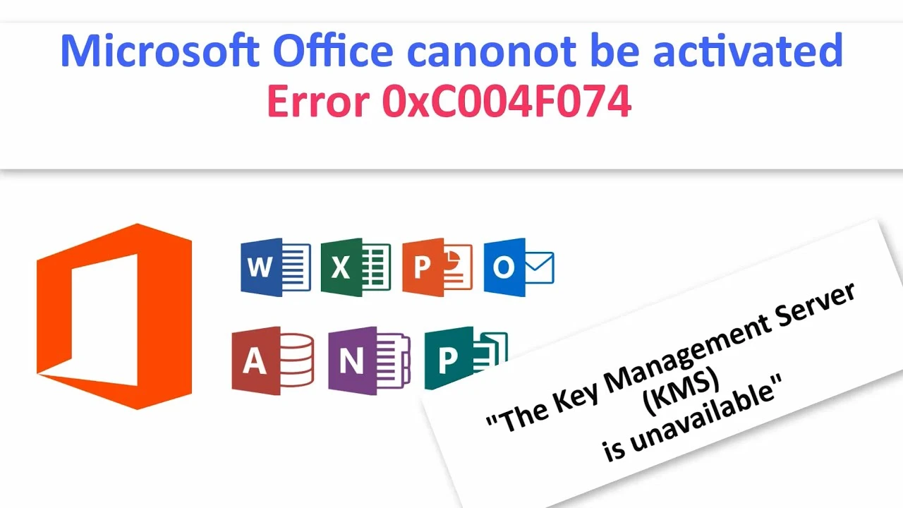 Common Causes of Office Activation Error 0xC004F074
