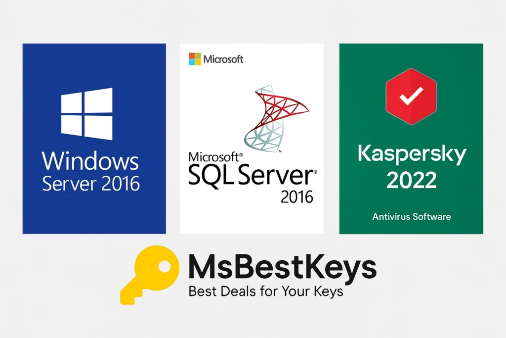 Pack Bundle: Windows Server 2016 | Microsoft SQL Server 2016 | Kaspersky 2022